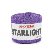839 Пряжа Mondial Starlight, 25г - 90м, бузковий, 80% віскоза, 20% поліестер