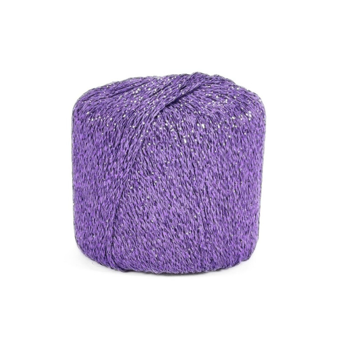 839 Пряжа Mondial Starlight, 25г - 90м, бузковий, 80% віскоза, 20% поліестер