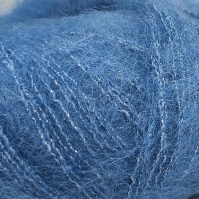 8397 Пряжа Lana Gatto Silk Mohair Lux, 25г - 210м, яскраво-блакитний, 78% cуперкід мохер, 14% шовк, 4% нейлон, 4% поліамід