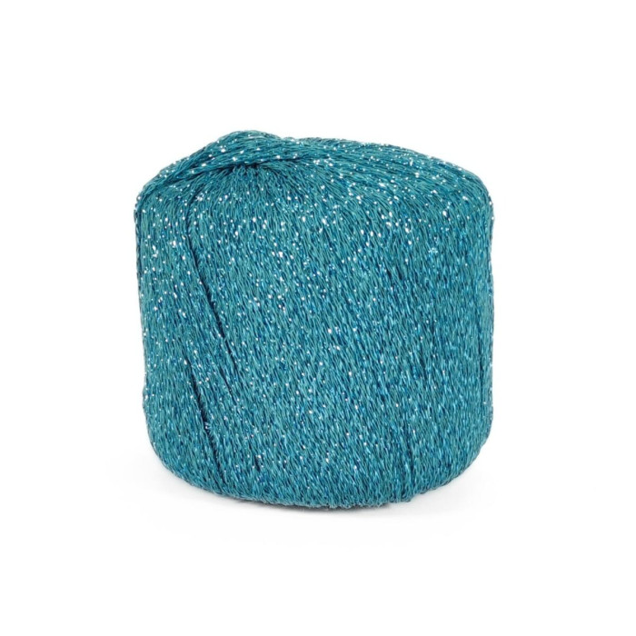 840 Пряжа Mondial Starlight, 25г - 90м, бірюзовий, 80% віскоза, 20% поліестер