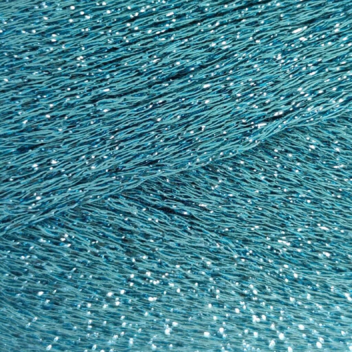 840 Пряжа Mondial Starlight, 25г - 90м, бірюзовий, 80% віскоза, 20% поліестер