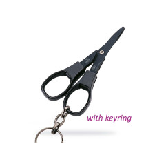 85456 Premax Ножиці складні з тримачем для ключів Classica Collection - 10 см (колір чорний)