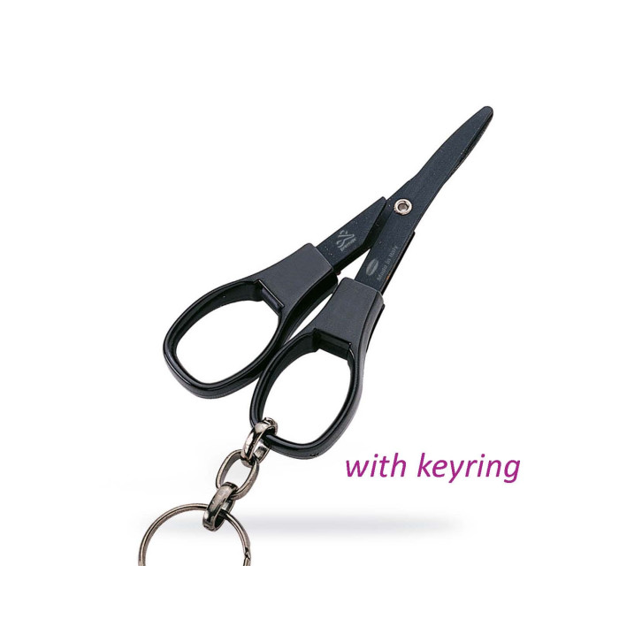 85456 Premax Ножиці складні з тримачем для ключів Classica Collection - 10 см (колір чорний)