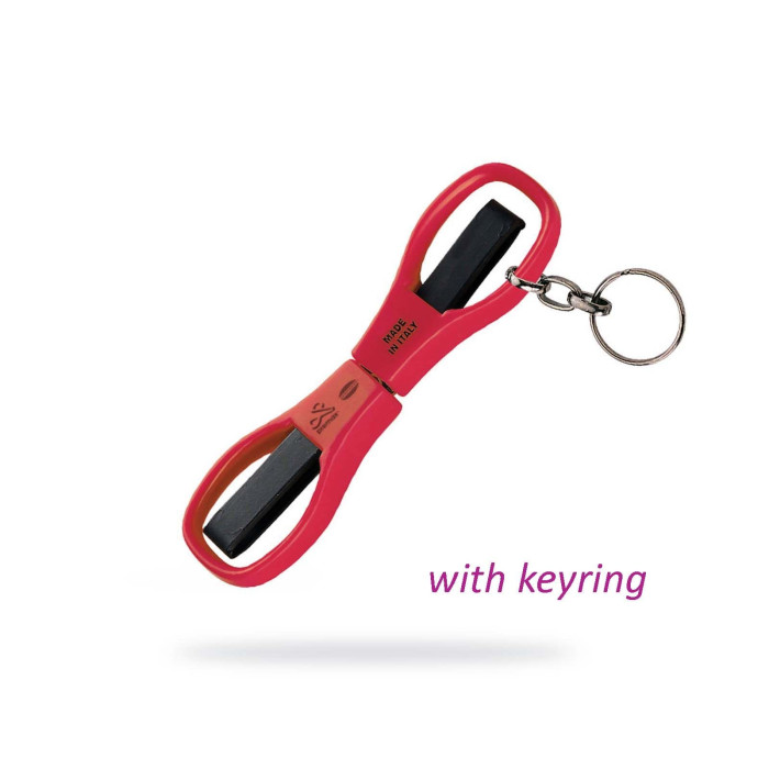 85458 Premax Ножиці складні з тримачем для ключів Classica Collection - 10 см (колір червоний)