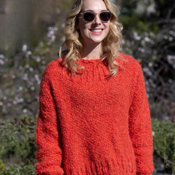 86 Пряжа Adriafil CubiCol, 50г - 110м, червона, 36% альпака, 14% меринос, 40% акрил, 10% поліамід