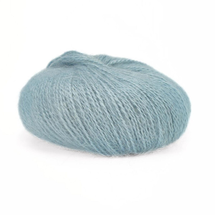 860 Пряжа Mondial Dolce Mohair, 50г - 150м, сіро-блакитний, 60% кід мохер, 40% акрил