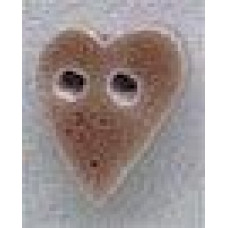 86253 Mill Hill Ґудзик Small Speckled Brown Folk Heart, кераміка