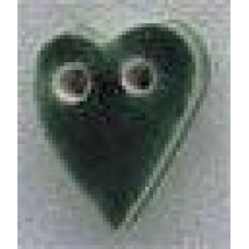 86256 Mill Hill Ґудзик Small Country Green Folk Heart, кераміка