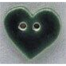 86268 Mill Hill Ґудзик Small Country Green Heart, кераміка