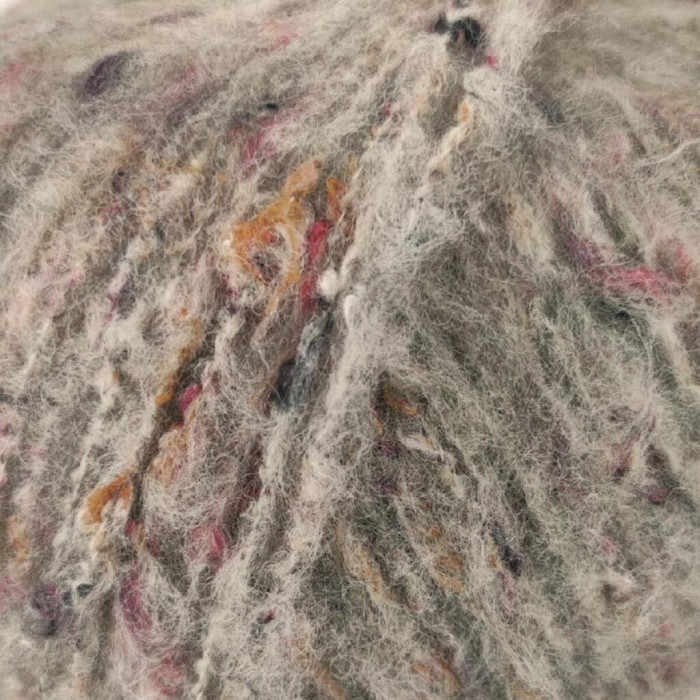 863 Пряжа Mondial Мatisse, 50г - 165м, сірий меланж-твід, 60% меринос, 25% бавовна, 10% мікрофібра PА, 20% мікрофібра PL