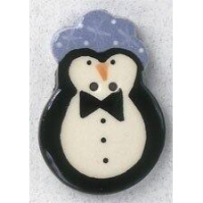 86354 Mill Hill Ґудзик Blue Hat Penguin, кераміка