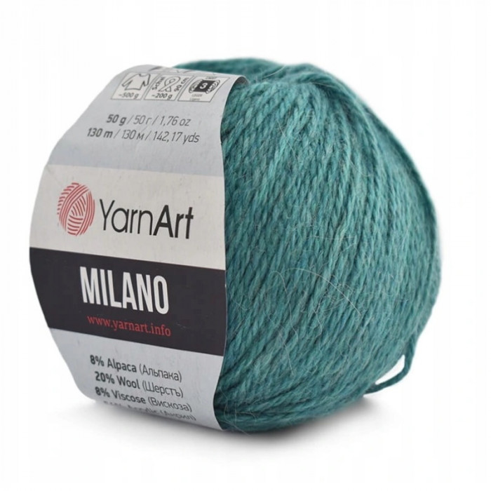 864 Пряжа Milano 50гр - 130м (Блакитний) YarnArt