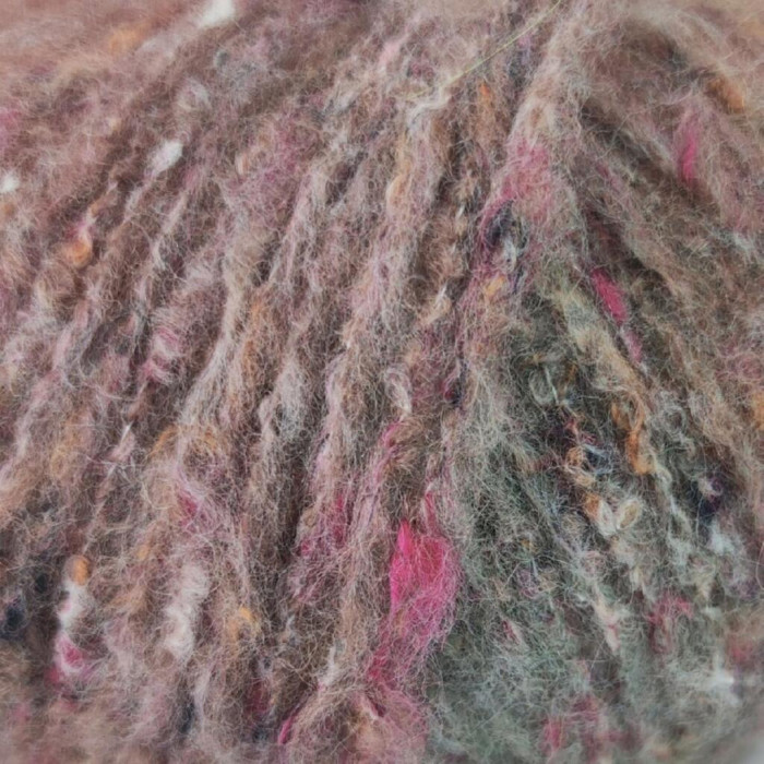 864 Пряжа Mondial Мatisse, 50г - 165м, теракотовий меланж-твід, 60% меринос, 25% бавовна, 10% мікрофібра PА, 20% мікрофібра PL