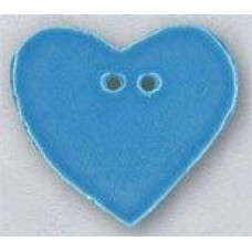 86413 Mill Hill Ґудзик Large Aqua Heart, кераміка