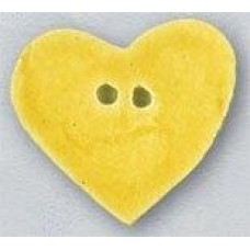 86417 Mill Hill Ґудзик Large Bright Yellow Heart, кераміка
