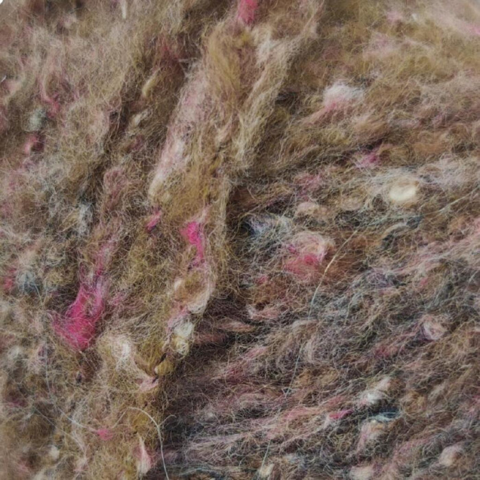 865 Пряжа Mondial Мatisse, 50г - 165м, коричневий меланж-твід, 60% меринос, 25% бавовна, 10% мікрофібра PА, 20% мікрофібра PL