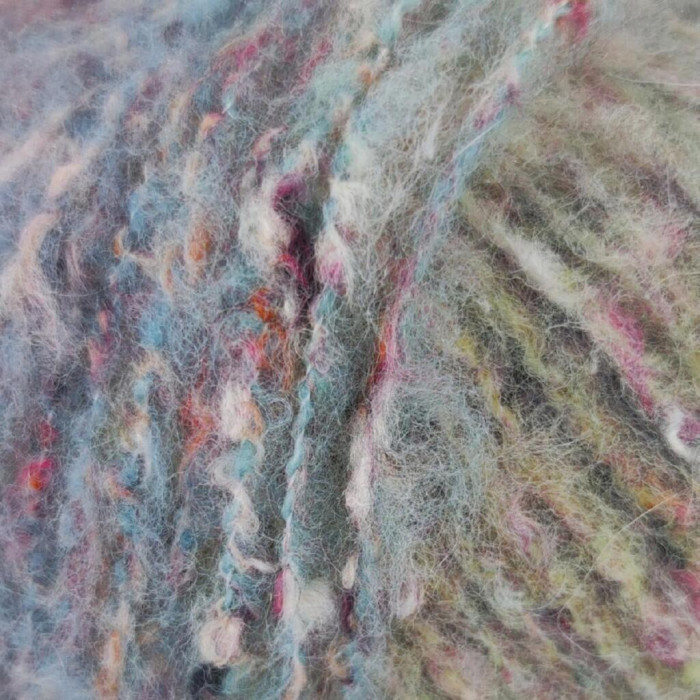 866 Пряжа Mondial Мatisse, 50г - 165м, блакитний меланж-твід, 60% меринос, 25% бавовна, 10% мікрофібра PА, 20% мікрофібра PL