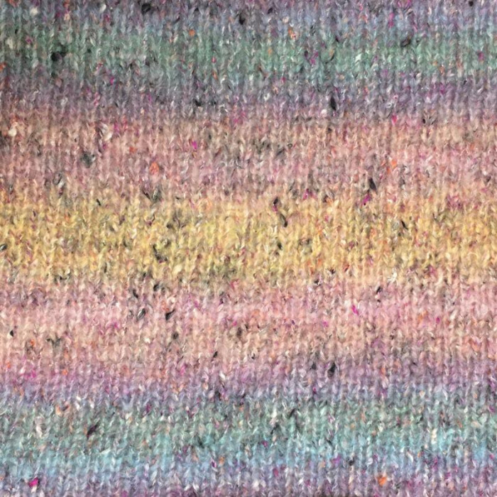 866 Пряжа Mondial Мatisse, 50г - 165м, блакитний меланж-твід, 60% меринос, 25% бавовна, 10% мікрофібра PА, 20% мікрофібра PL