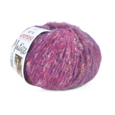 867 Пряжа Mondial Мatisse, 50г - 165м, рожевий меланж-твід, 60% меринос, 25% бавовна, 10% мікрофібра PА, 20% мікрофібра PL