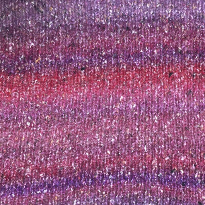 867 Пряжа Mondial Мatisse, 50г - 165м, рожевий меланж-твід, 60% меринос, 25% бавовна, 10% мікрофібра PА, 20% мікрофібра PL