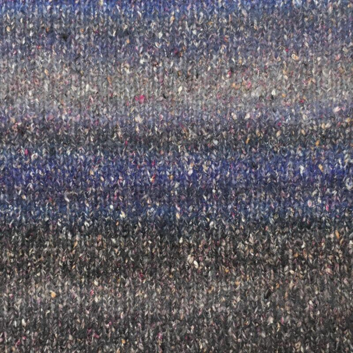 869 Пряжа Mondial Мatisse, 50г - 165м, синій меланж-твід, 60% меринос, 25% бавовна, 10% мікрофібра PА, 20% мікрофібра PL