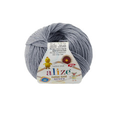 87 Пряжа Cotton Gold Hobby New  50г-165мм (вугільно-сірий). Alize