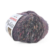 870 Пряжа Mondial Мatisse, 50г - 165м, антрацит меланж-твід, 60% меринос, 25% бавовна, 10% мікрофібра PА, 20% мікрофібра PL