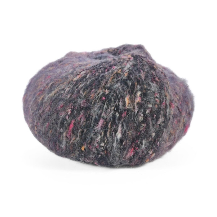 870 Пряжа Mondial Мatisse, 50г - 165м, антрацит меланж-твід, 60% меринос, 25% бавовна, 10% мікрофібра PА, 20% мікрофібра PL