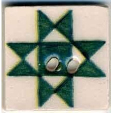 87003 Mill Hill Ґудзик Green Ohio Star, кераміка