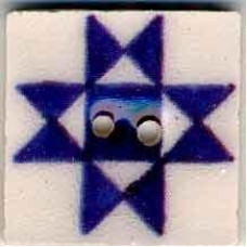 87004 Mill Hill Ґудзик Blue Ohio Star, кераміка