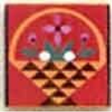 87016 Mill Hill Ґудзик Violet Basket 1,9x1,9 см, кераміка