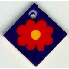 87024 Mill Hill Ґудзик Red Bloom, кераміка