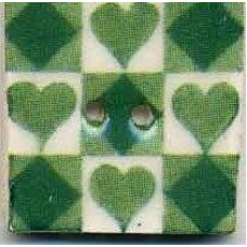 87028 Mill Hill Ґудзик Green Tic Tac Toe, кераміка