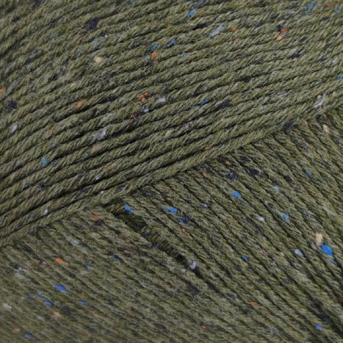 8869 Пряжа Laines du Nord Cotton Silk Tweed, 100г - 280м, зелений, 90% бавовна, 10% шовк