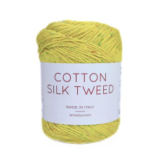 8871 Пряжа Laines du Nord Cotton Silk Tweed, 100г - 280м, лимонний, 90% бавовна, 10% шовк
