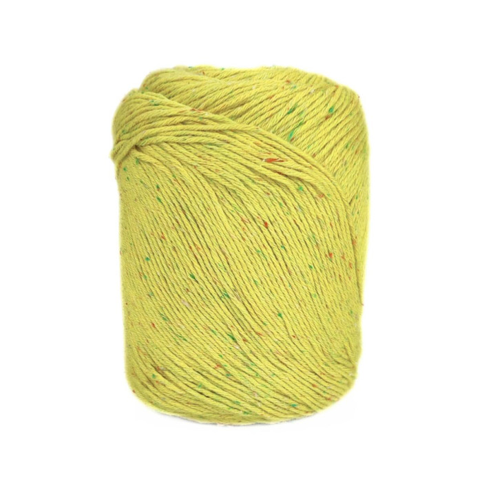 8871 Пряжа Laines du Nord Cotton Silk Tweed, 100г - 280м, лимонний, 90% бавовна, 10% шовк