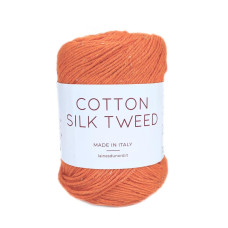8872 Пряжа Laines du Nord Cotton Silk Tweed, 100г - 280м, помаранчевий, 90% бавовна, 10% шовк