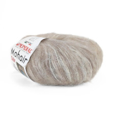 890 Пряжа Mondial Mohair Color, 50г - 150м, сіро-бежевий, 49% кід мохер, 49% мікрофібра PC, 2% PL люрекс