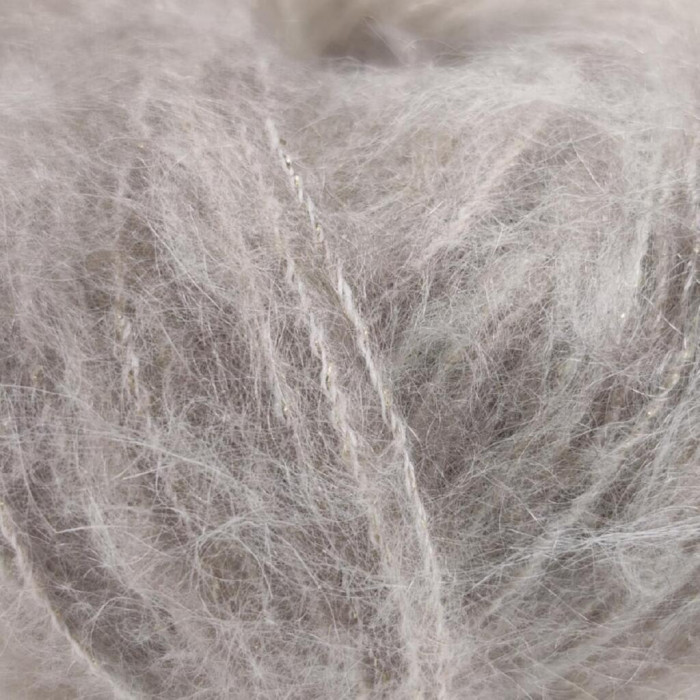 890 Пряжа Mondial Mohair Color, 50г - 150м, сіро-бежевий, 49% кід мохер, 49% мікрофібра PC, 2% PL люрекс