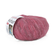 892 Пряжа Mondial Mohair Color, 50г - 150м, марсаловий, 49% кід мохер, 49% мікрофібра PC, 2% PL люрекс