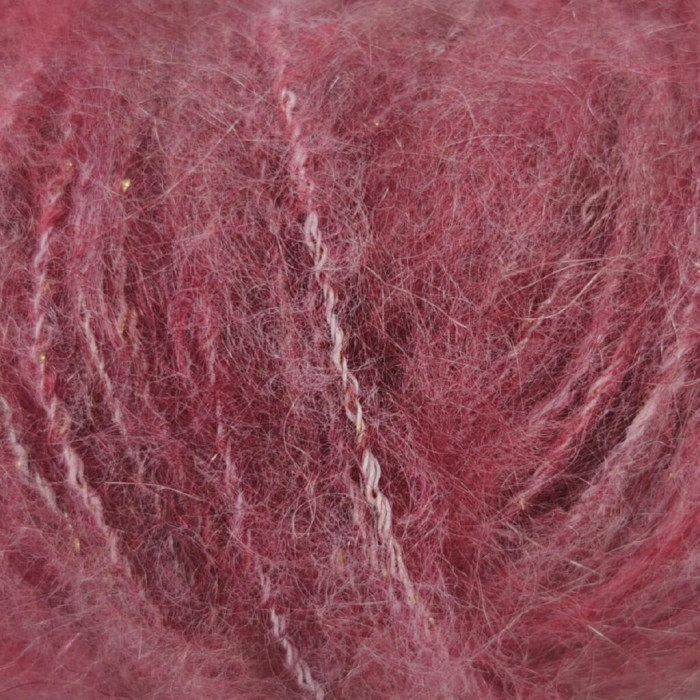 892 Пряжа Mondial Mohair Color, 50г - 150м, марсаловий, 49% кід мохер, 49% мікрофібра PC, 2% PL люрекс