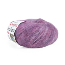 893 Пряжа Mondial Mohair Color, 50г - 150м, темно-бузковий, 49% кід мохер, 49% мікрофібра PC, 2% PL люрекс