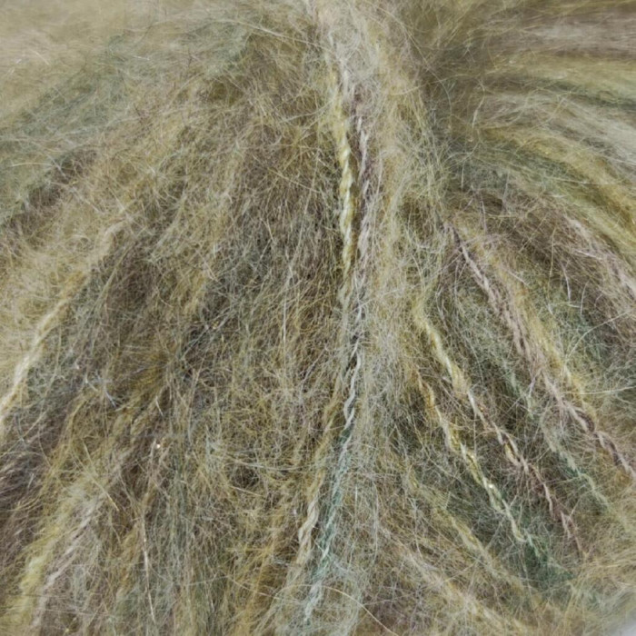 894 Пряжа Mondial Mohair Color, 50г - 150м, оливковий, 49% кід мохер, 49% мікрофібра PC, 2% PL люрекс