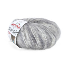 897 Пряжа Mondial Mohair Color, 50г - 150м, перлинно-сірий, 49% кід мохер, 49% мікрофібра PC, 2% PL люрекс