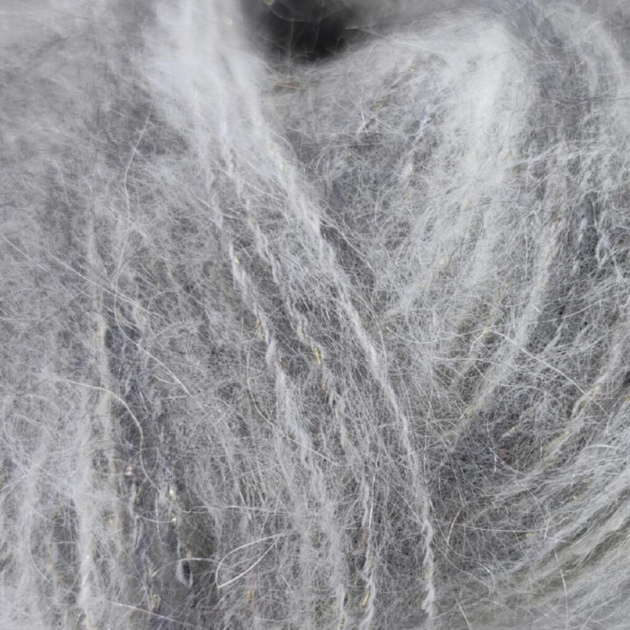 897 Пряжа Mondial Mohair Color, 50г - 150м, перлинно-сірий, 49% кід мохер, 49% мікрофібра PC, 2% PL люрекс