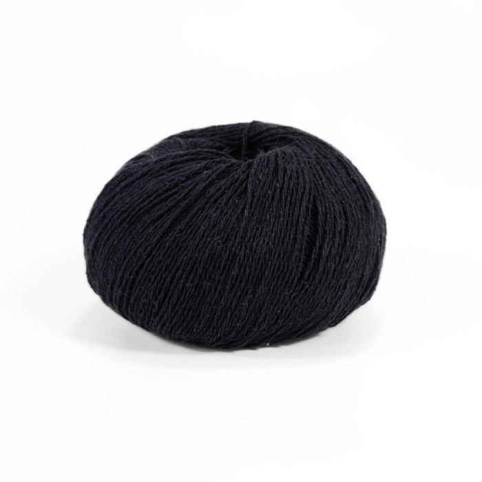 9 Пряжа Campolmi Filati Seta Bourette, 50г - 240м, чорний, 100% шовк