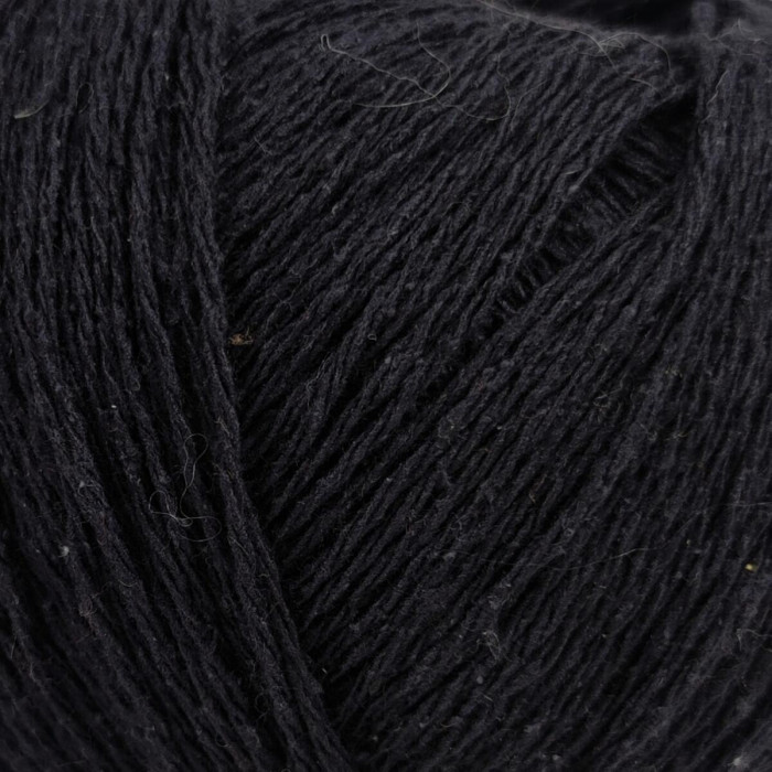 9 Пряжа Campolmi Filati Seta Bourette, 50г - 240м, чорний, 100% шовк