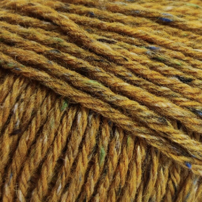 9 Пряжа Laines du Nord Aran Tweed, 50г - 90м, гірчиця, 30% альпака файн, 50% вовна, 20% віскоза