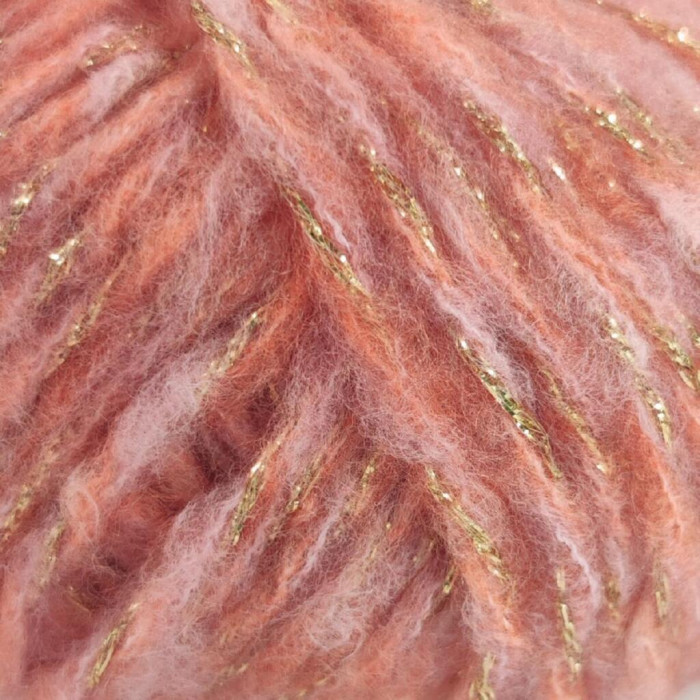 9 Пряжа Laines du Nord Chaska, 25г - 125м, чайна троянда, 34% вовна, 10% кашемір, 16% бавовна, 29% нейлон, 11% металевий PL