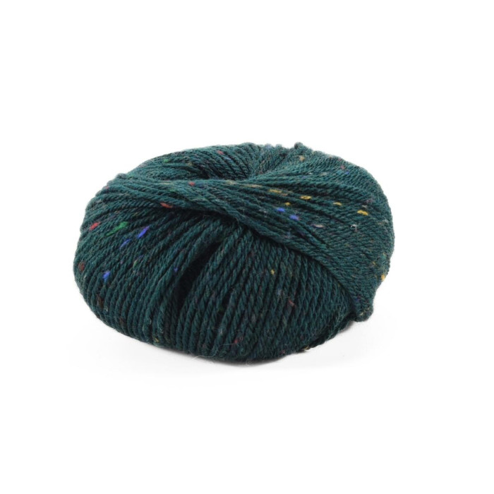 9 Пряжа Laines du Nord Holiday Tweed, 50г - 125м, малахітовий, 50% вовна, 39% акрил, 11% віскоза